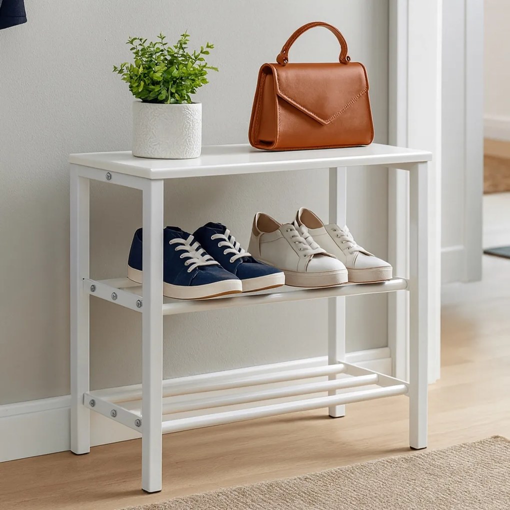 Raft pentru pantofi 83168-42 WT, metal, alb