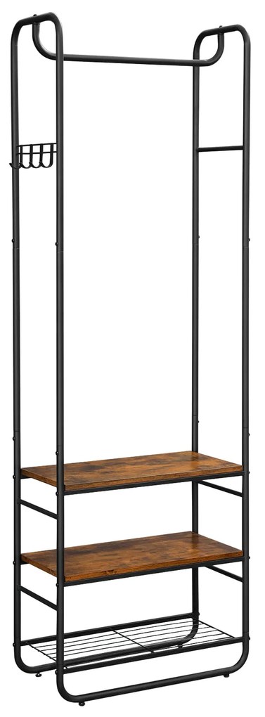 Perete de hol TAYLOR cu dulap de pantofi 181x58 cm, rustic maro