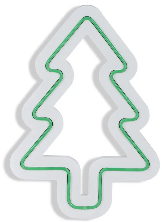Decoratiune luminoasa LED de perete Christmas Pine Verde 21x30x2 cm