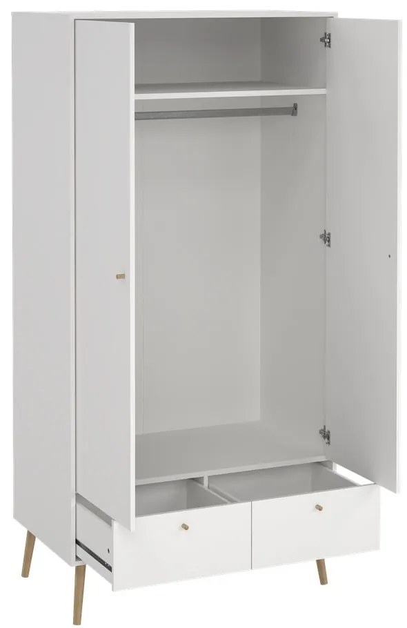 Șifonier alb 99x200 cm Bodo – Tvilum