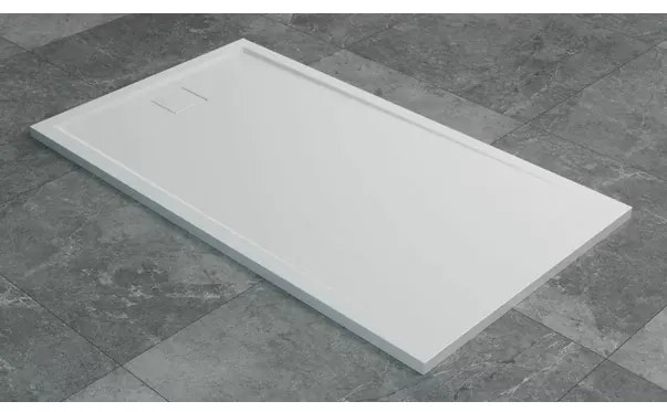 Cadita de dus dreptunghiulara alb SanSwiss Livada W20A 80x120 cm slim