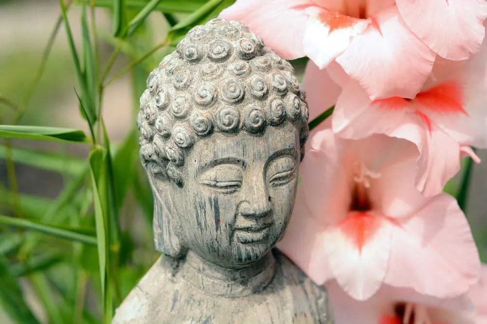 Fototapet autoadeziv statuie Budha în grădină Zen