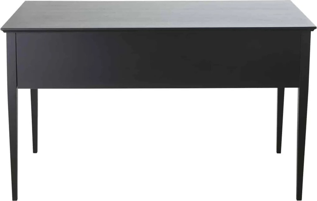 Birou lemn masiv gri Noir Antracit, 132 × 70 × 78 cm
