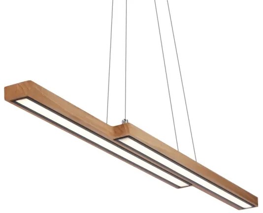 Candelabru LED SENTO suspendat pe cablu, 19W/230V, lemn