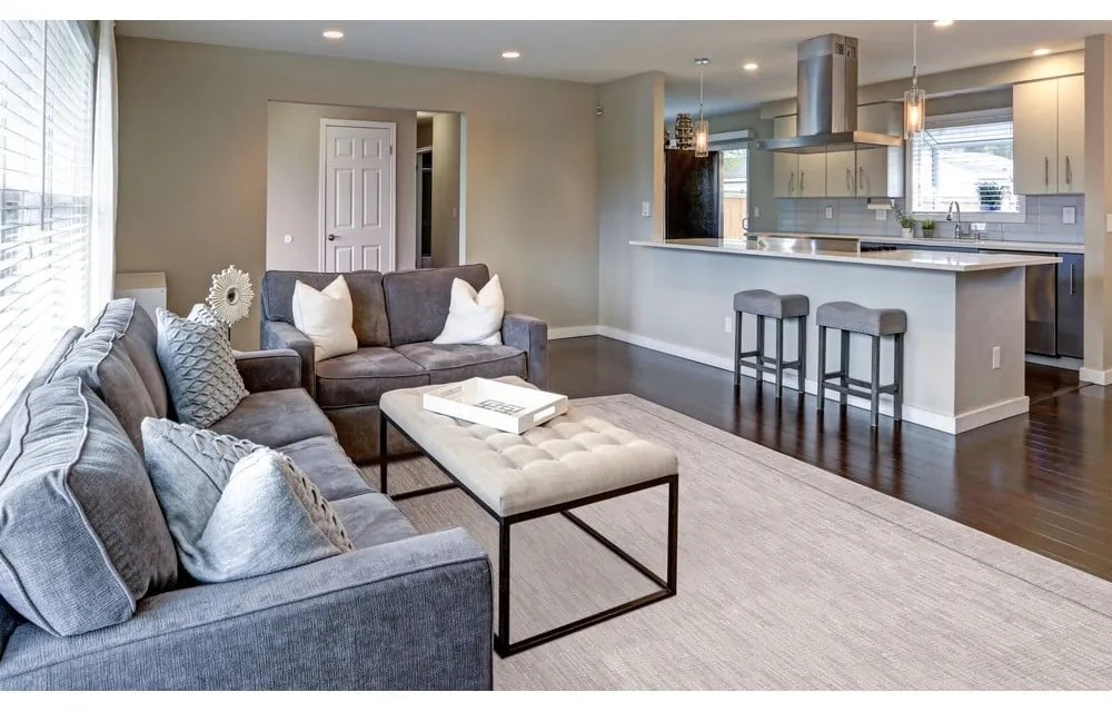 Covor bej din lână 160x240 cm Linea – Agnella