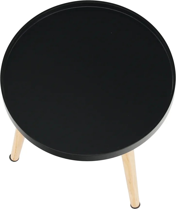 Măsuţă auxiliară, negru/natural, SANSE TYP 2