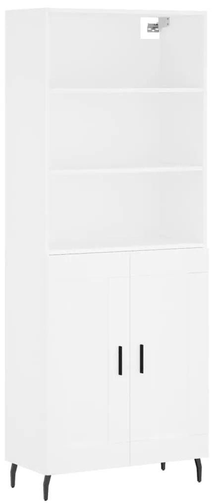 3189973 vidaXL Dulap înalt, alb, 69,5x34x180 cm, lemn compozit