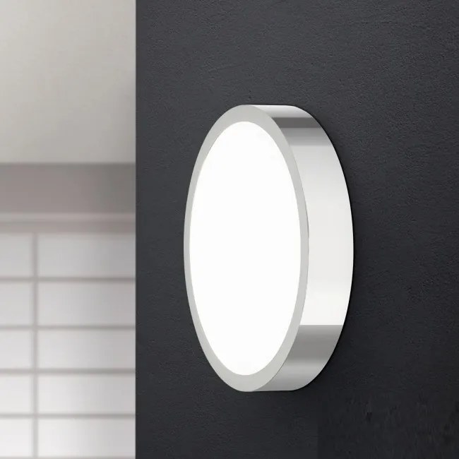 Aplica LED de perete sau tavan, Bully 14cm chrome