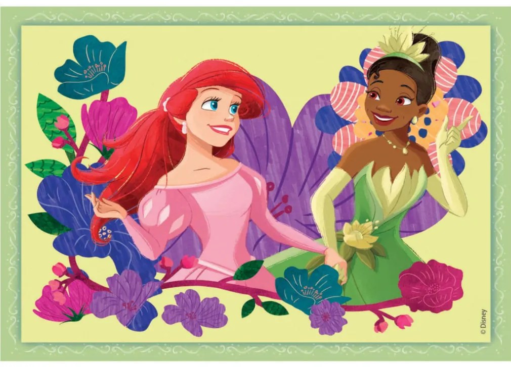 Prințesele Disney Puzzle 4 în 1 Clementoni