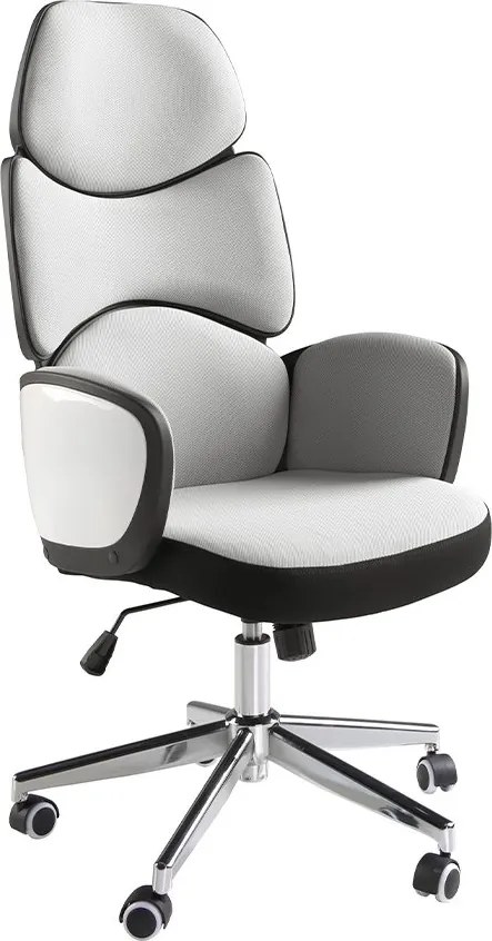 Scaun de birou pivotant design modern Gris-White