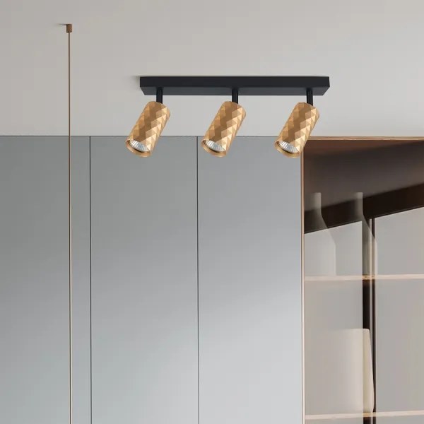 Brilagi - Spot LED RGBW reglabil SELE DIAMANT 3xGU10/6W/230V auriu