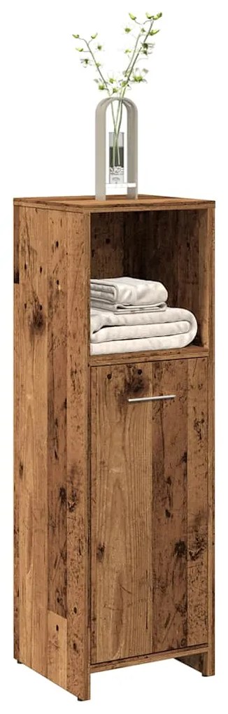 vidaXL Dulap de baie, lemn vechi, 30x30x95 cm, PAL