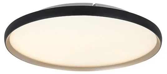 Plafoniera LED CCT, diametru 40cm, Negru-Auriu, ZB-25186