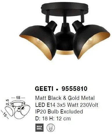 Plafoniera design modern GEETI
