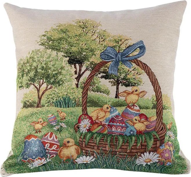 decoDoma Față de pernuță tip goblen PUI DE Găină 45 x 45 cm