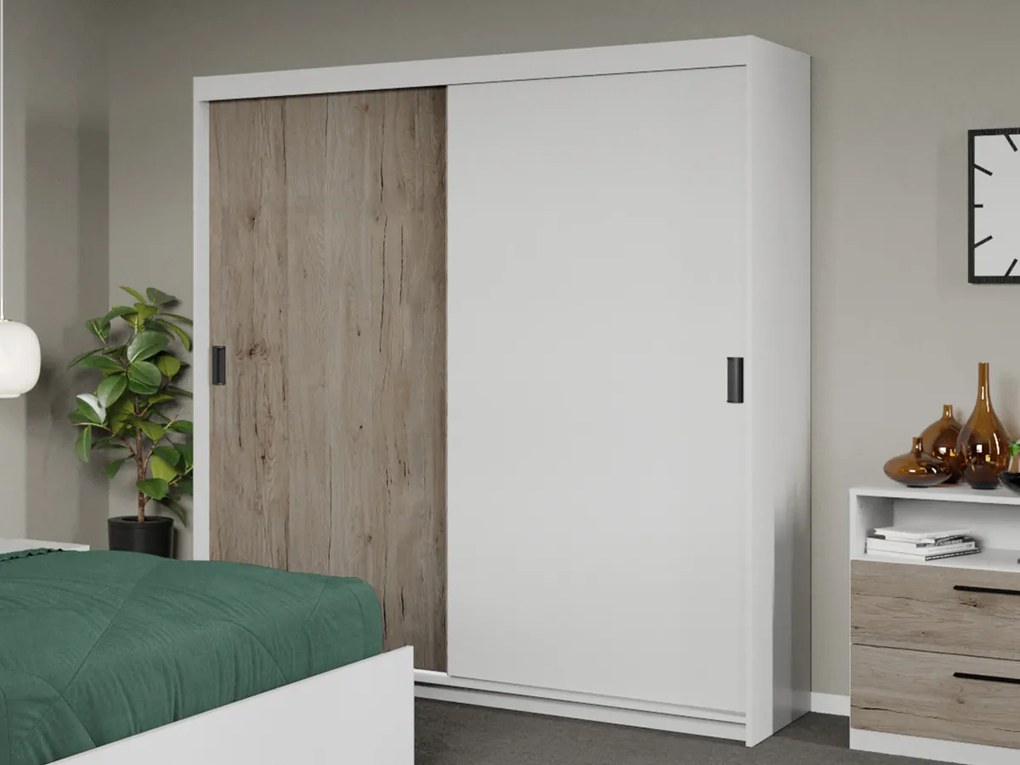 Set mobila dormitor Odin Alb/San Remo C27