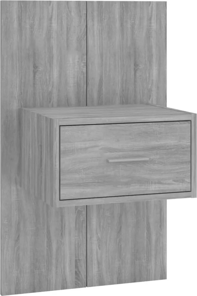 vidaXL Noptieră de perete, gri sonoma