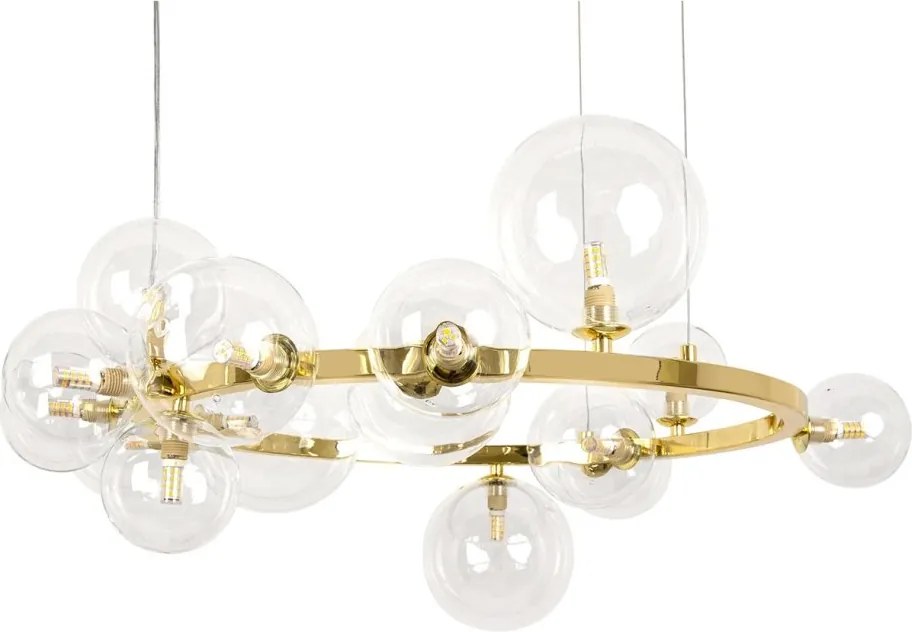 Lustra moderna cu 15 de surse de lumina LINEA R85 auriu