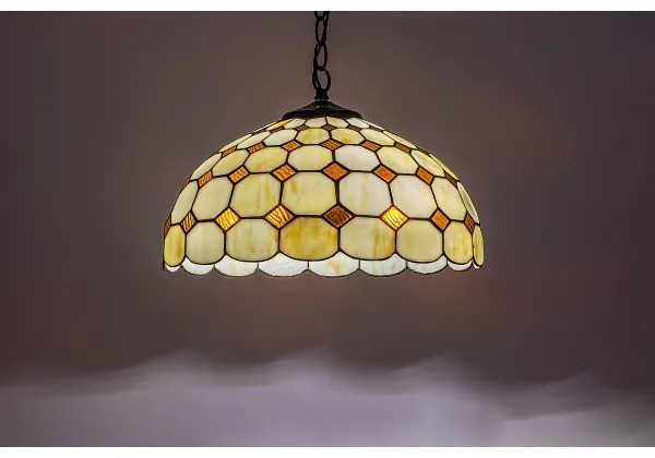 Brilagi - Candelabru Tiffany cu vitralii pe lanț DORAN 2xE27/60W/230V