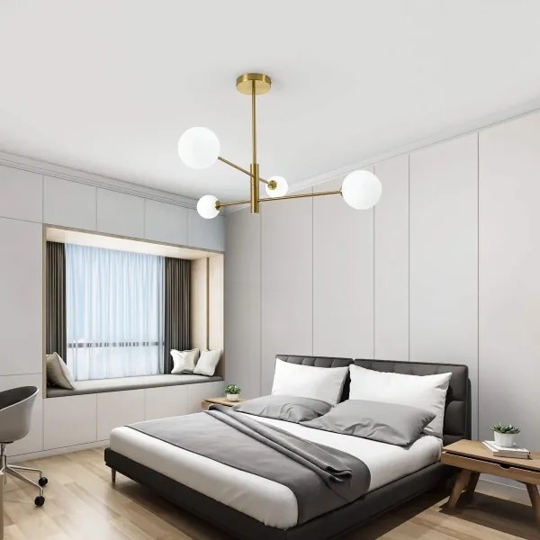 Lustră cu tijă DORADO 4xG9/40W/230V auriu