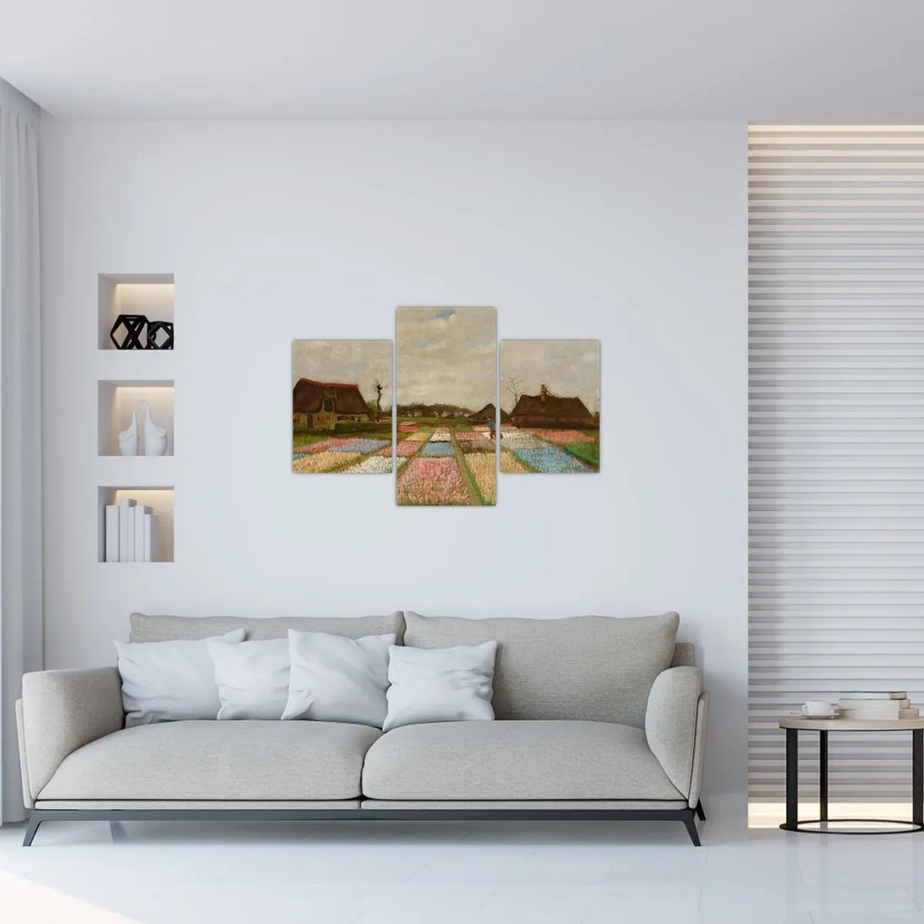 Tablou - Vincent van Gogh, Flower Beds in Holland, reproducere (90x60 cm)