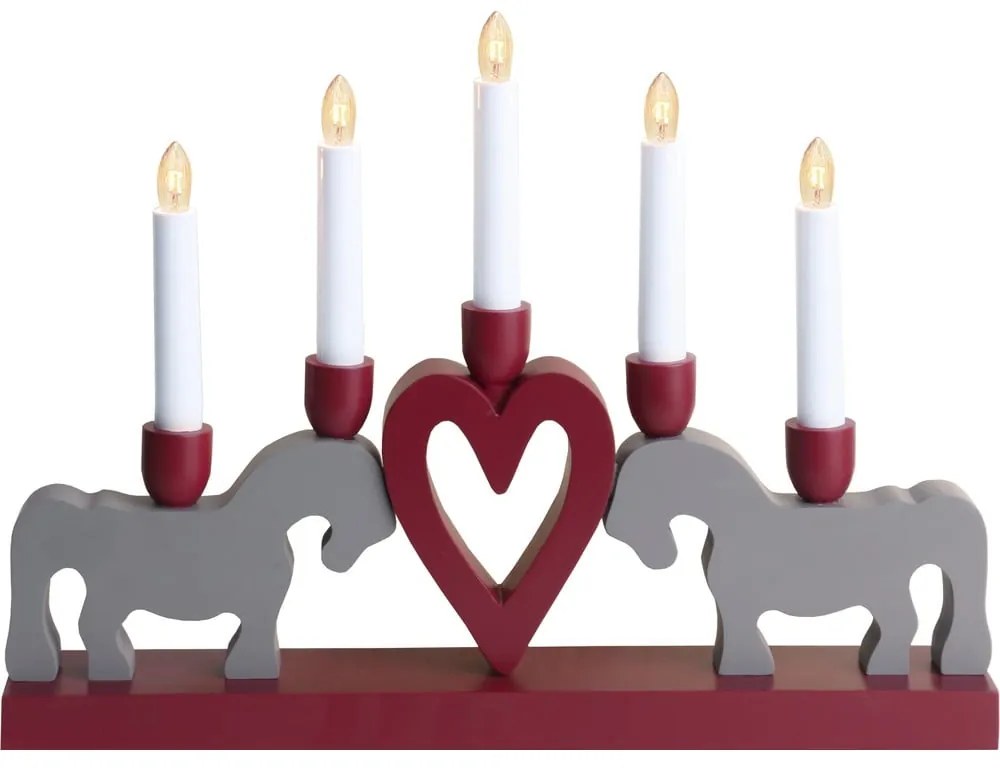 Decorațiune luminoasă de Crăciun roșie Leksand – Star Trading