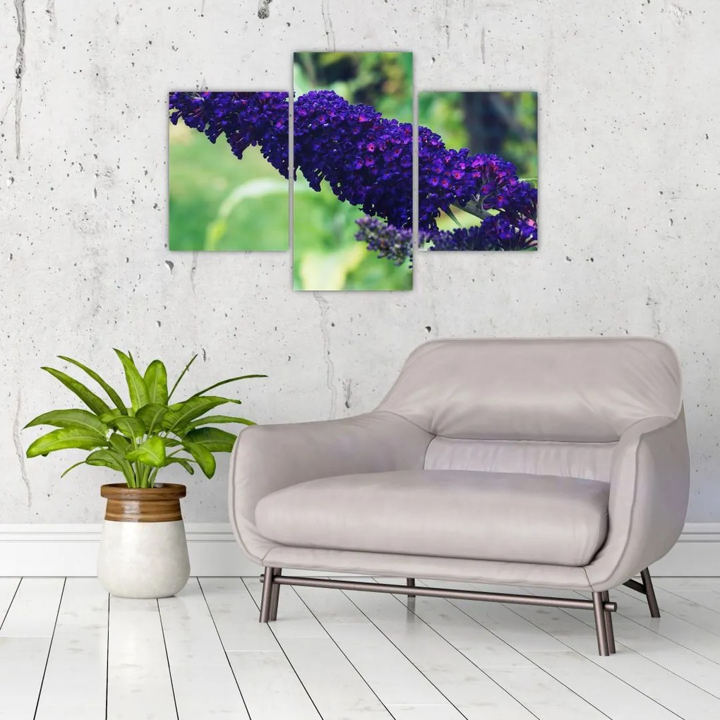Tablou cu floare albastră (90x60 cm)