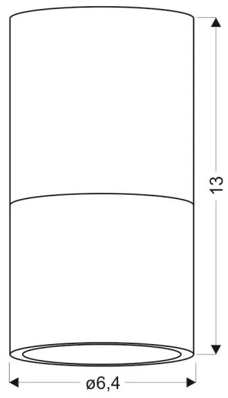 Spot TUBA 1xGU10/15W/230V gri/alb