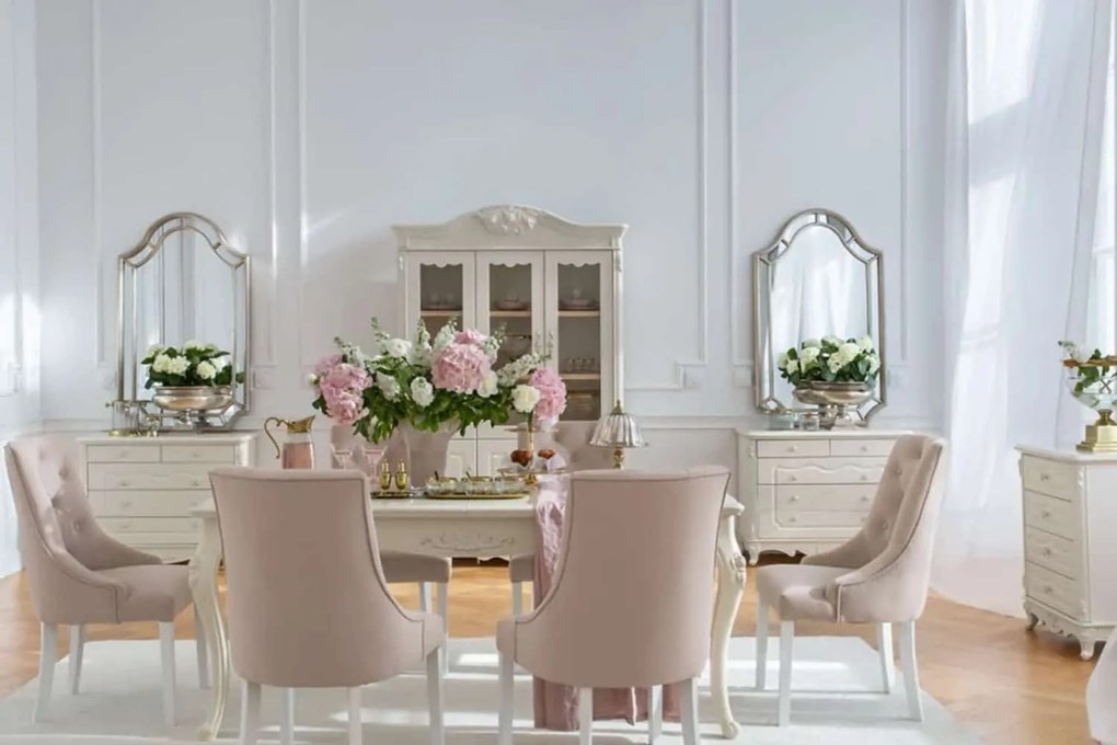 Comodă lemn masiv Paris 5 Sertare Ecru, 100 × 47 × 78 cm