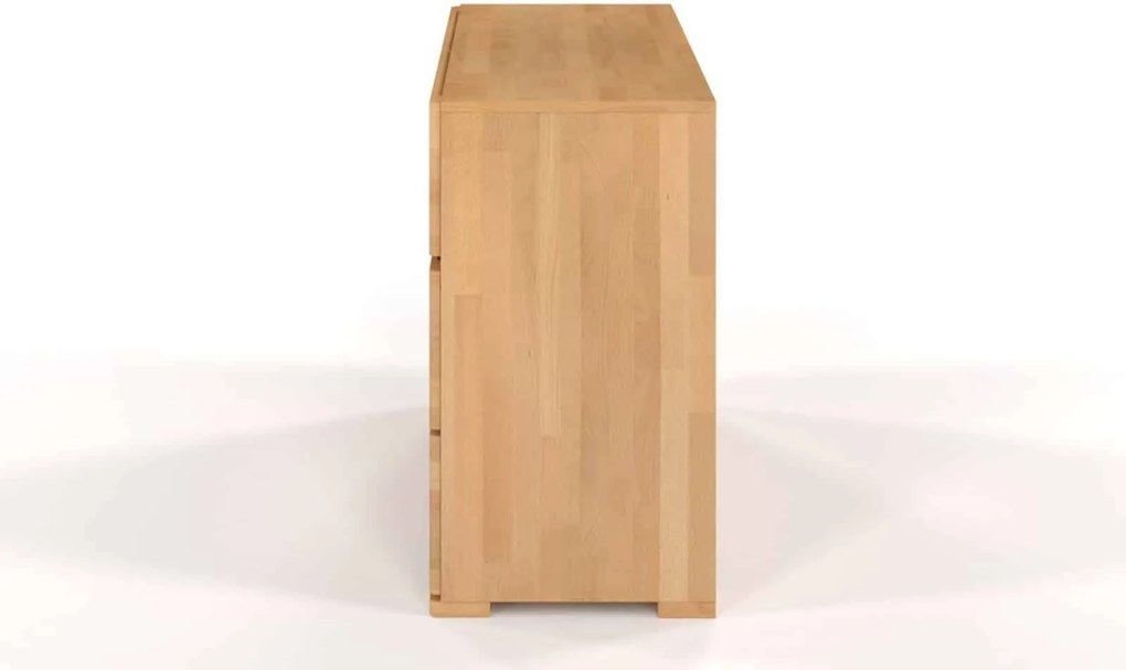 Comodă lemn masiv TerraCraft Fag 2+2 Sertare, 120 × 45 × 81 cm - Natural