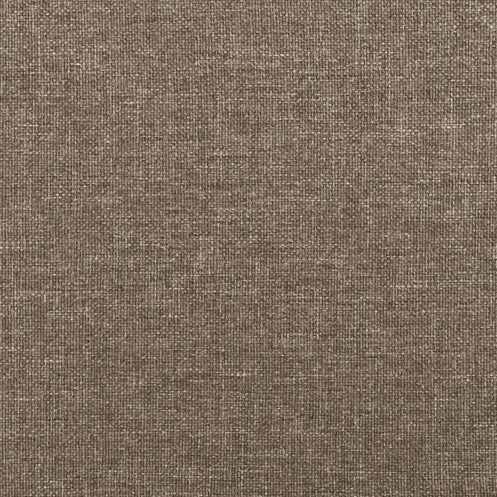 Cadru de pat, gri taupe, 140x190 cm, material textil Gri taupe, 25 cm, 140 x 190 cm