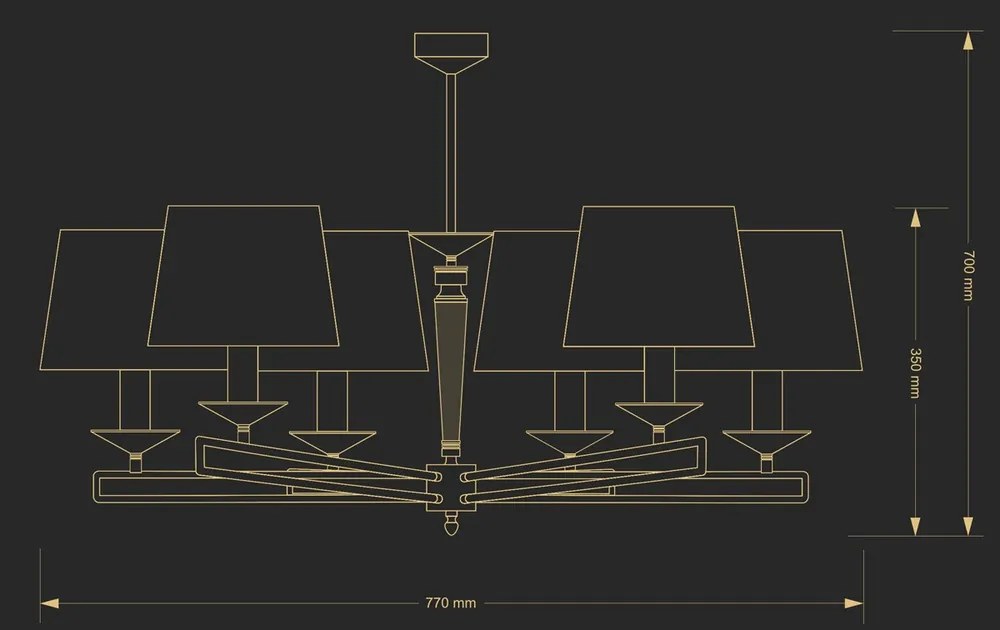 Candelabru 6 brate design clasic realizata manual Zola