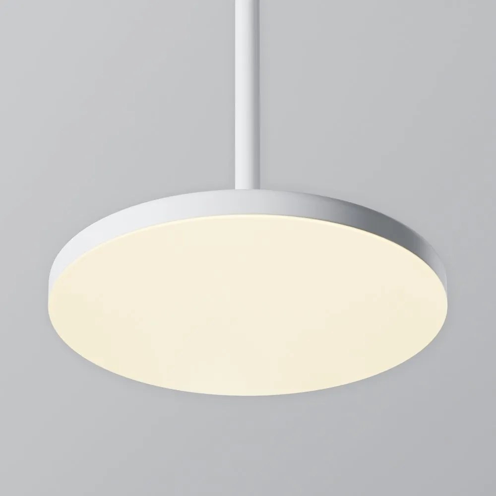 Lustra/Pendul LED iluminat design tehnic Plato D-18,5cm alb