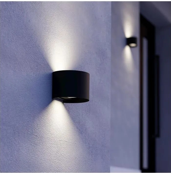 Eglo 901844 - Aplică LED de exterior CALPINO 2xLED/2,8W/230V IP54 neagră