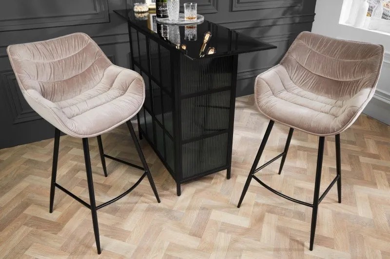 Set 2 scaune de bar The dutch comfort sampanie