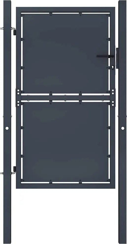 vidaXL Poartă de grădină din oțel 100x125 cm antracit
