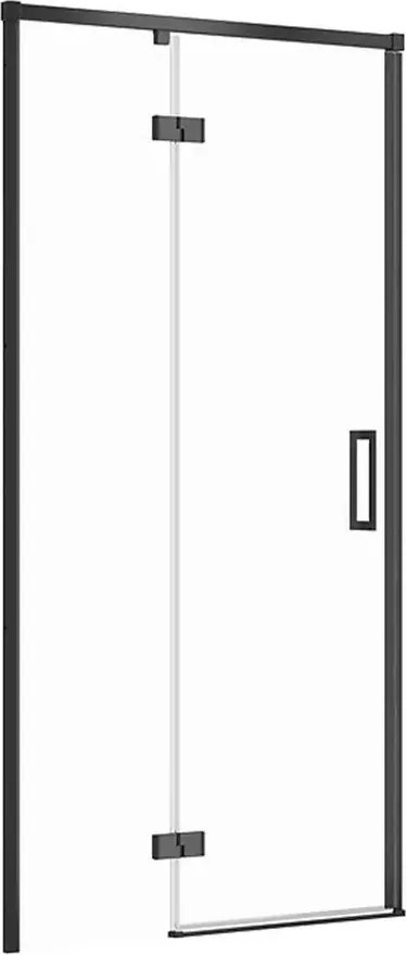 Usa de nisa batanta Cersanit Larga 100 cm sticla 6 mm negru stanga