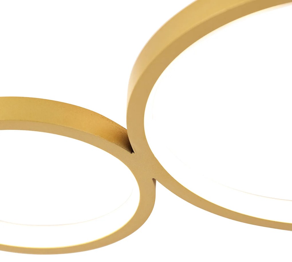 Plafoniera aurie cu LED 3 trepte de dimmer 4 lumini - Lupolo