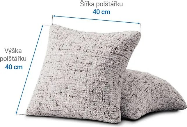 Gaico Huse bielastice VITTORIA smântânii feţe de pernă 2 buc (40 x 40 cm)