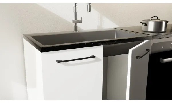 Mobilier de bucătărie EVE, 200 cm, alb