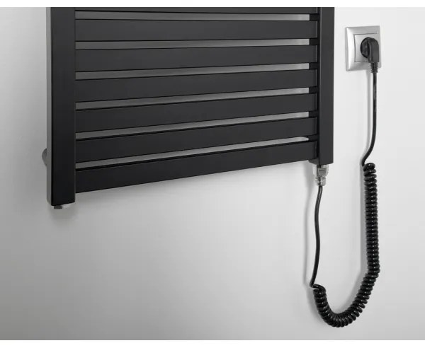 Radiator portprosop electric pentru baie Aqualine TONDI-E 500W/230V 133 cm negru mat