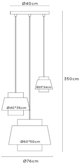 Lustră pe cablu Lucide 21435/13/38 TRIBUTE 3xE27/40W/230V crem