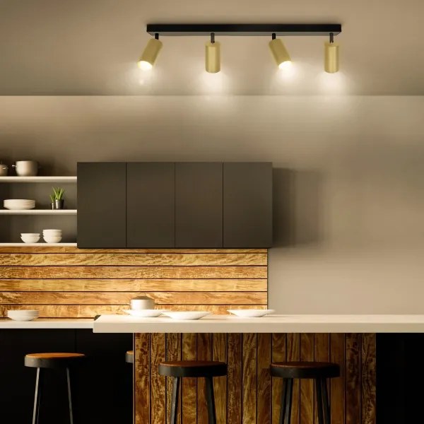 Brilagi - Spot LED dimabil SELE GOLDEN 4xGU10/6,5W/230V negru/auriu