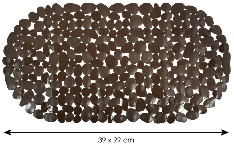 Spirella Suport antiderapant pentru cadă GALETS,maro, 99 x 39 cm