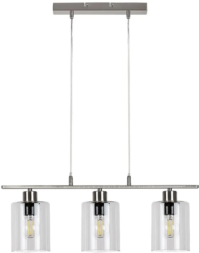 Rabalux Miroslaw lampă suspendată 3x40 W crom-transparent 3580