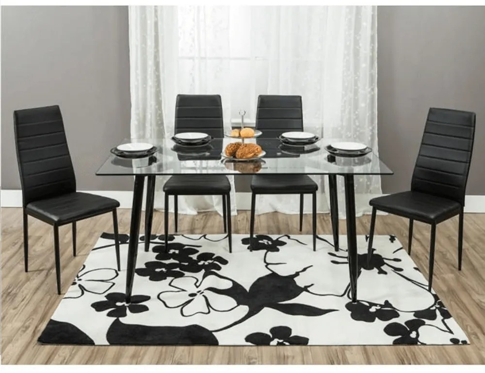 Scaun de sufragerie Collort nova (negru piele ecologică). 772780