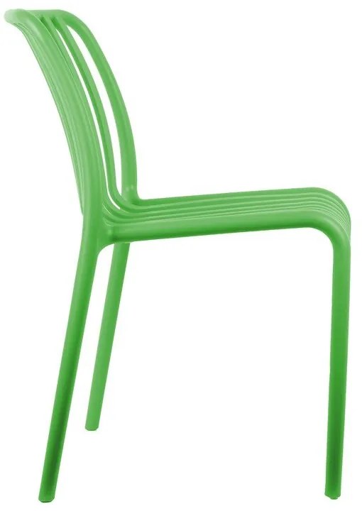 Scaun de dining verde din plastic Glee – Leitmotiv