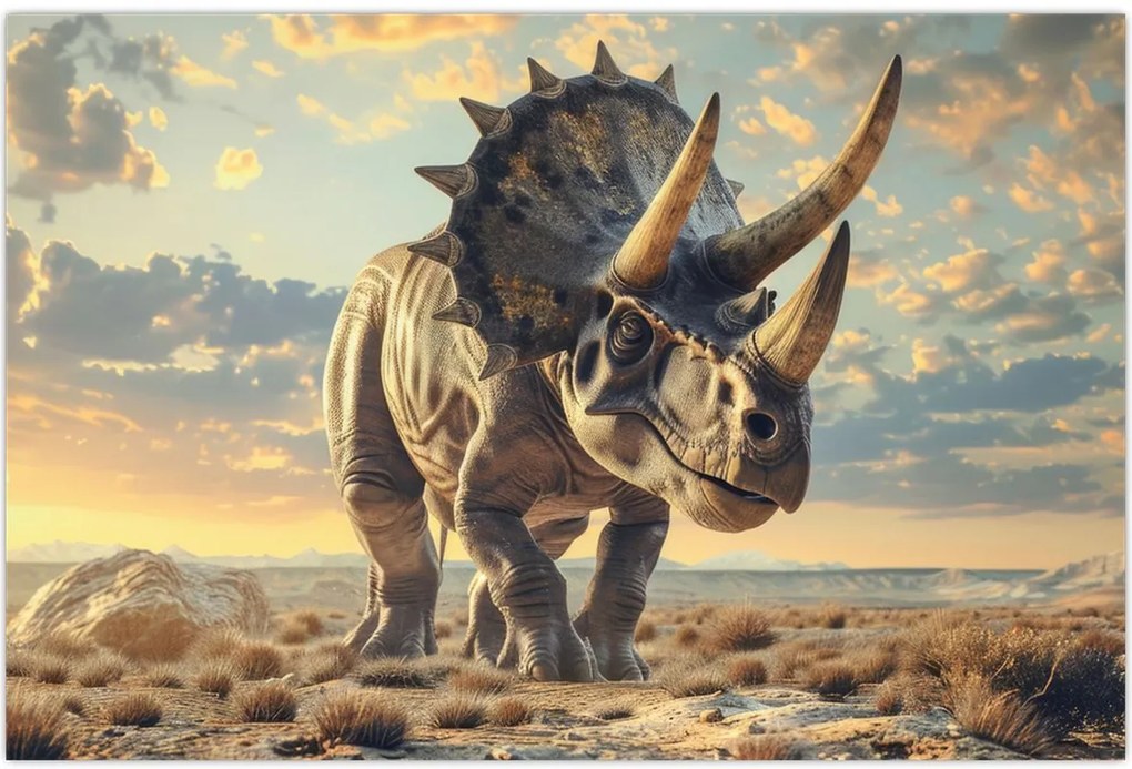 Tablou - Triceratops (90x60 cm)