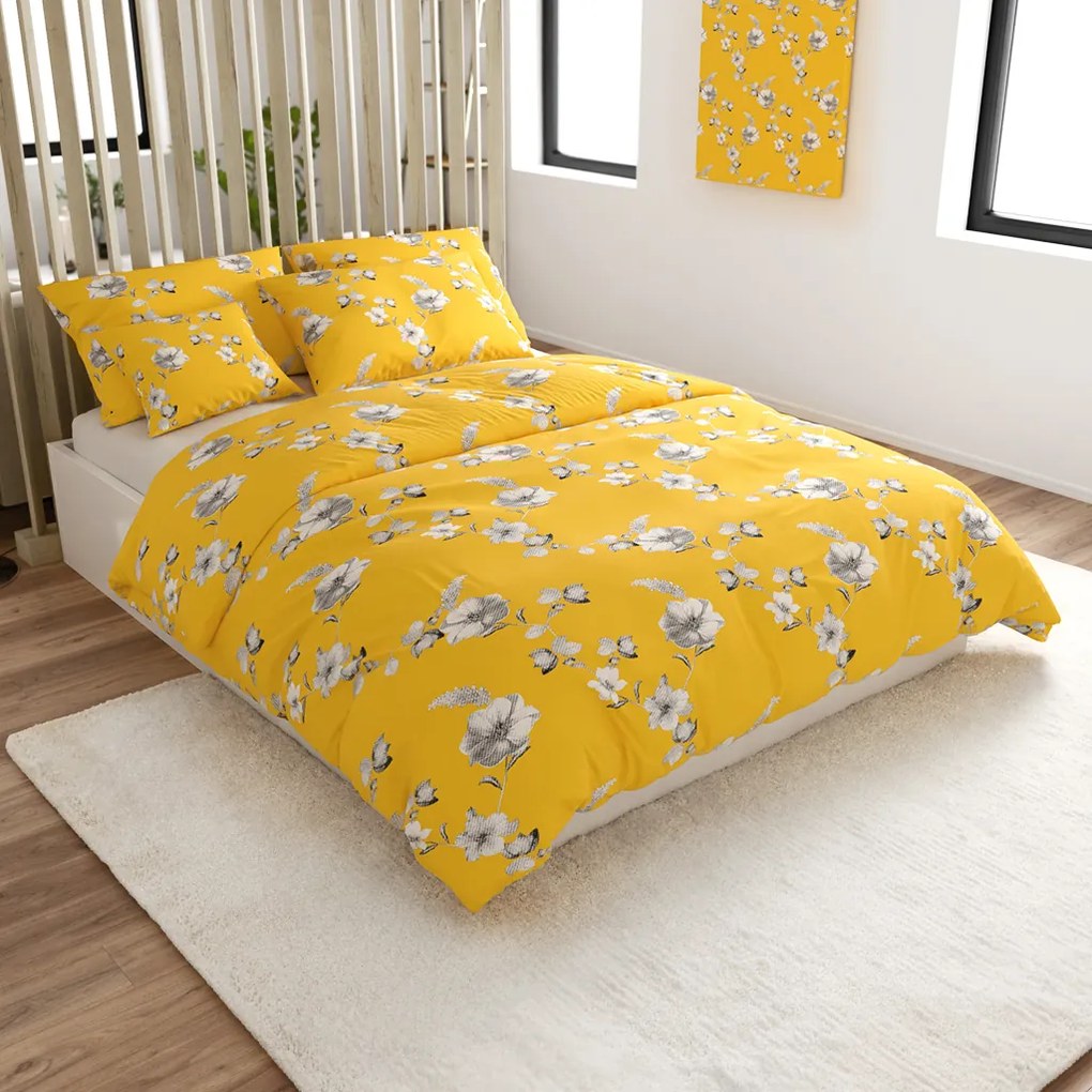 Lenjerie de pat din microfibra YELLOW ROSE galben Dimensiune lenjerie de pat: 70 x 90 cm | 140 x 200 cm