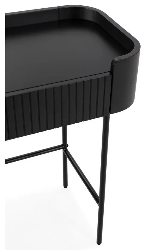 Masă consolă neagră 40x120 cm Willa – MOME